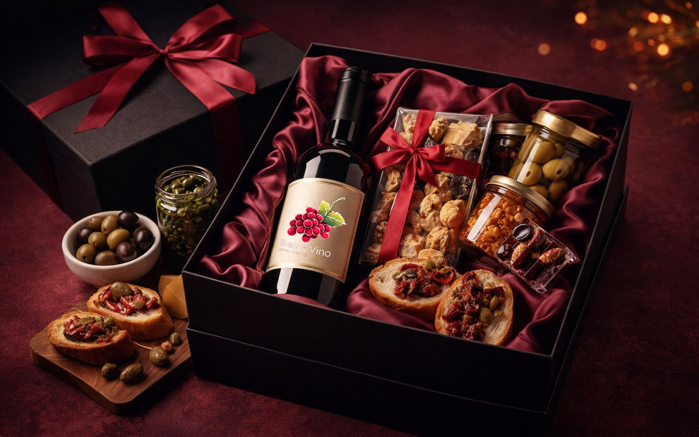 Подарочное решение Dolce Vino: вино и гастрономическое сопровождение
